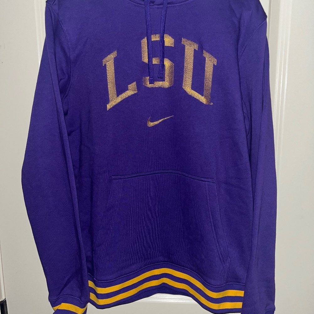 Nike LSU Tigers Football Pullover Sweatshirt Purple DR3437-547 Men’s M NWT
